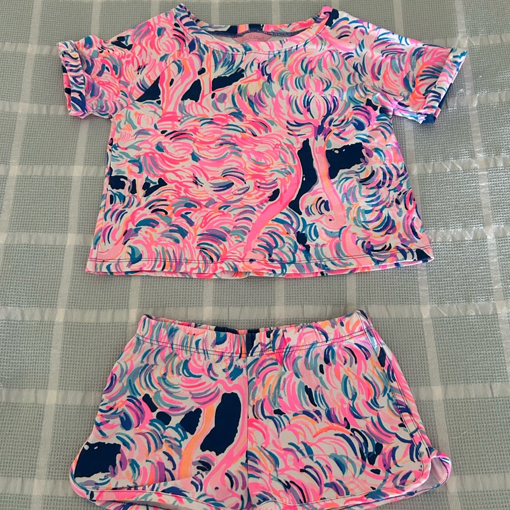 EUC Lilly Pulitzer girls mini dossie set head in sand size S (4-5)
